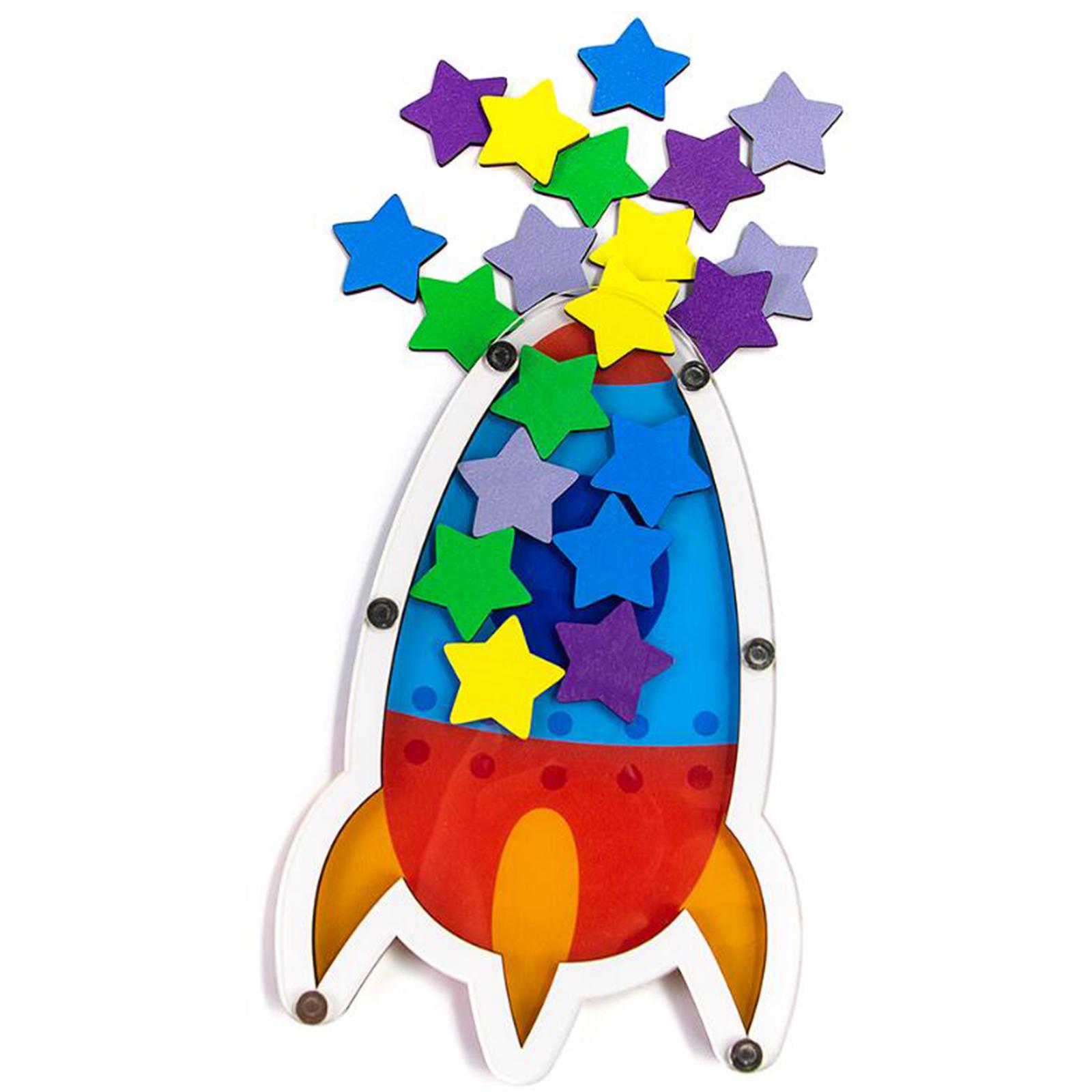Kids Education Motivation - Motiverende gedragsspoedigheidsbeloning pot houten stukjes veelkleurig