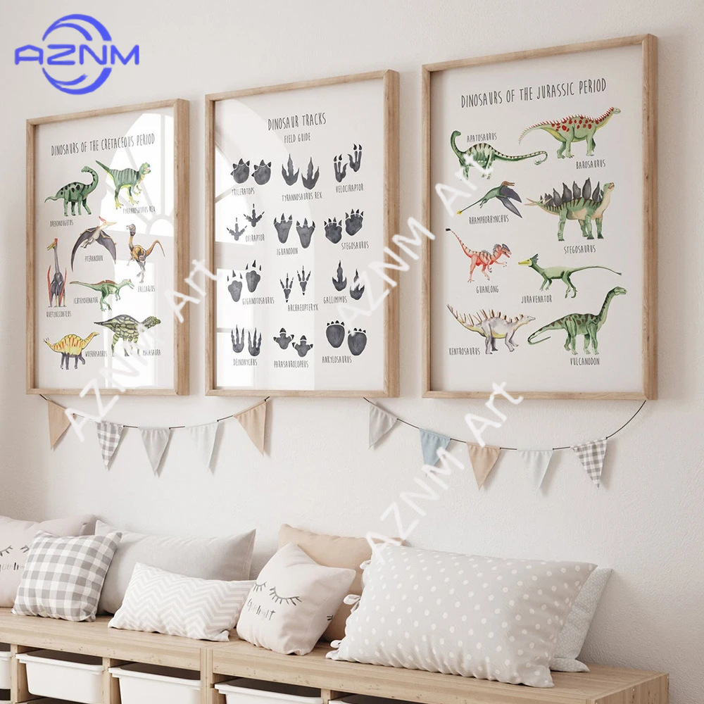 English Kids Education - 1/3PCS, De cartoon dinosaurussoort Engelse kennisstudie