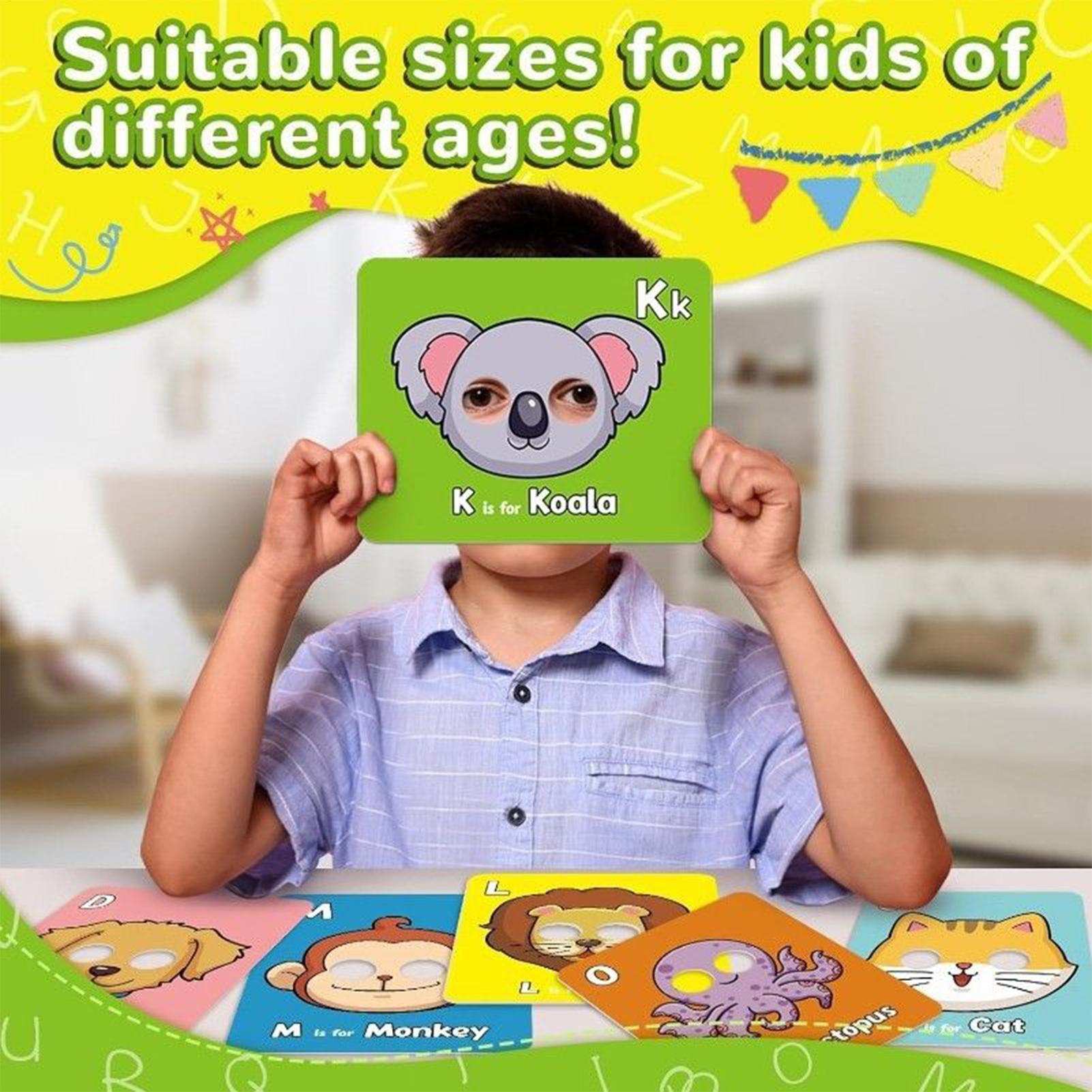 Flash Card Alphabet - 26 stuks alfabet flash-kaarten educatieve dierenletterkaarten