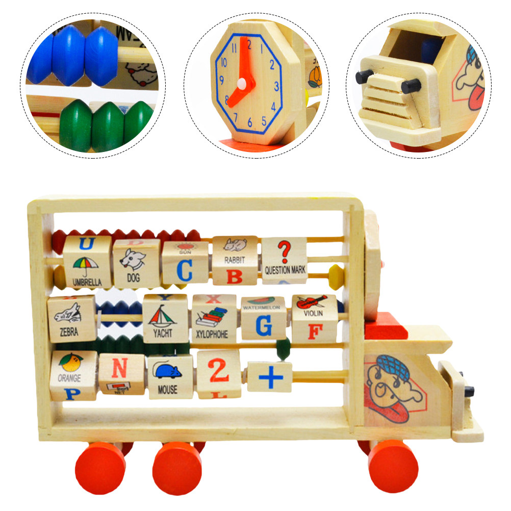 Kids Education Calculator - Houten kleurrijk abacus-standaard voor kinderen, educatief