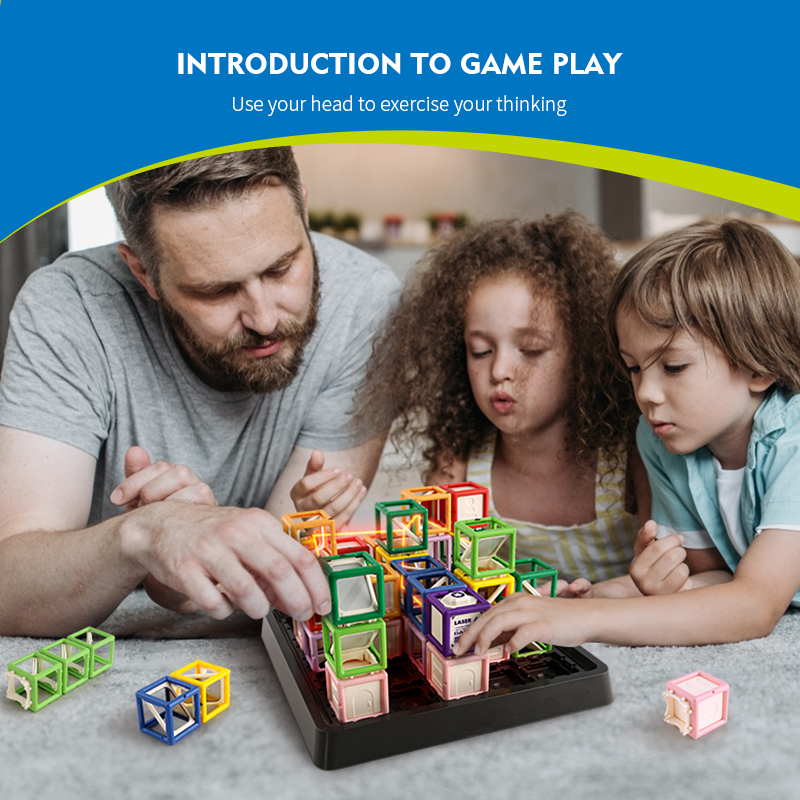 Kids Education Level - 60-niveaus uitdagingen STEM-spel Laserdoolhof Speelgoed voor
