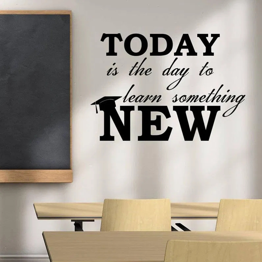 Kids Education Motivation - Educatieve muursticker met motiverend citaat: Leer