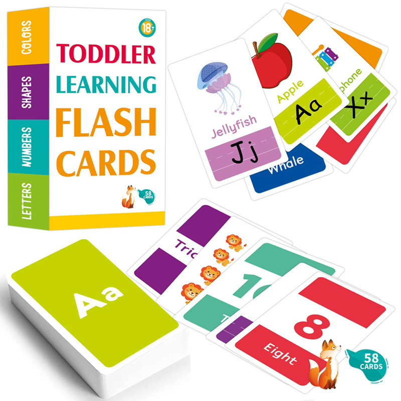 Flash Card Alphabet - 58 stuks flitskaarten 26 alfabet Engelse