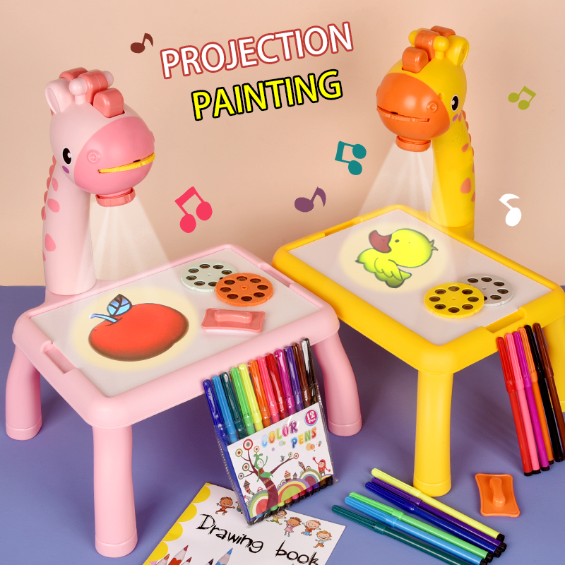 Drawing Projector Kids - Elektrische hertenprojectie tekentafel multifunctioneel schrijfbord leren
