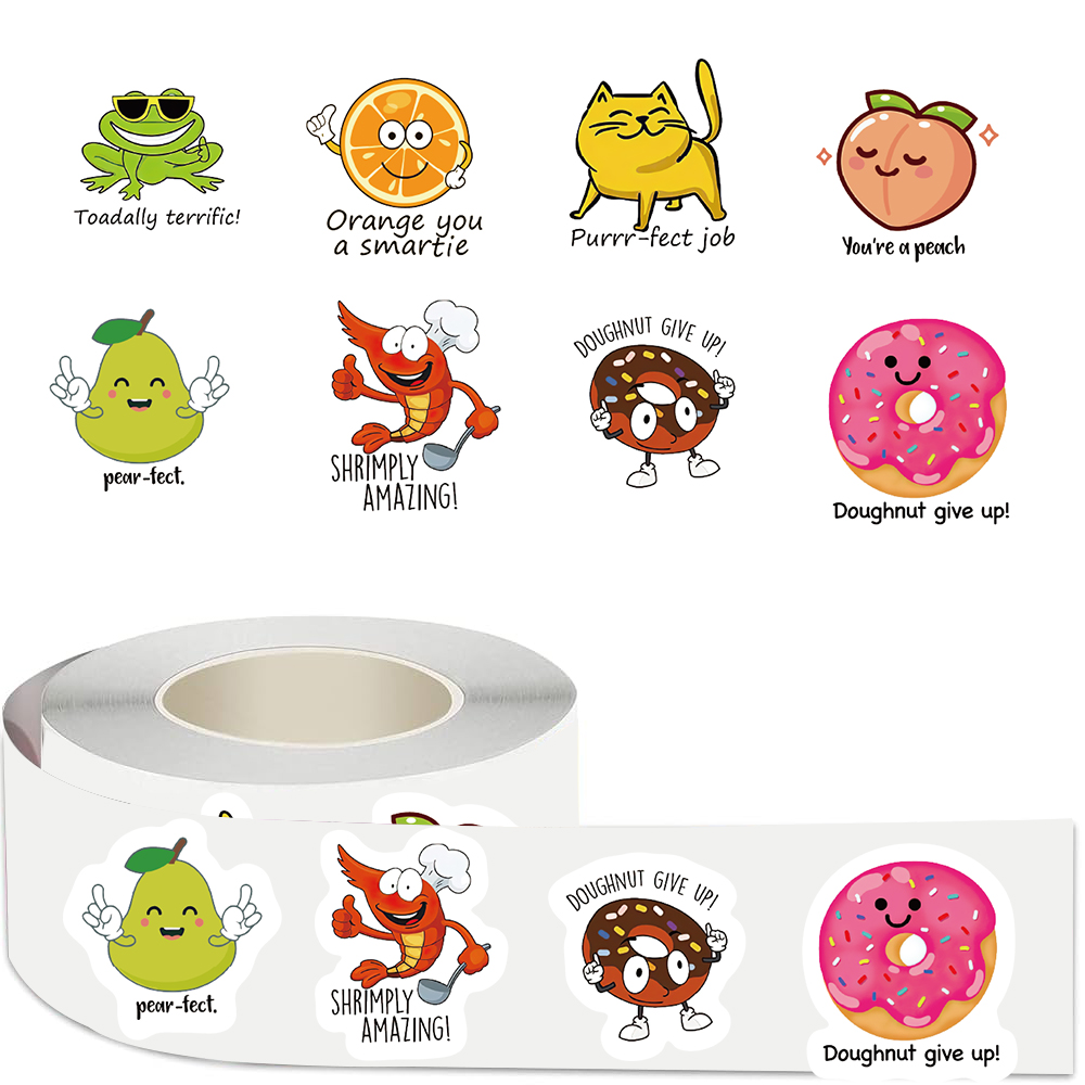 500 stks roll Leuke Decal Stud - Kids Education Motivation recensie en prijs
