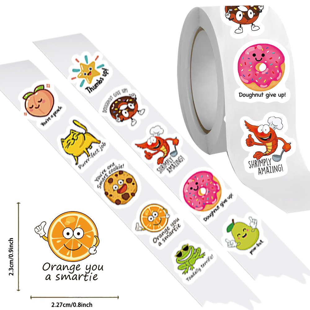 500 stks roll Leuke Decal Stud - Kids Education Motivation recensie en prijs