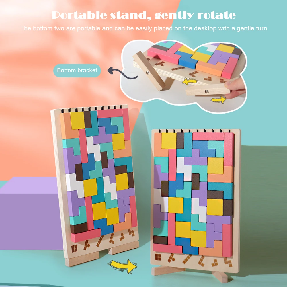 3D Houten Tetris-puzzel - Educ - Kids Education Level recensie en prijs