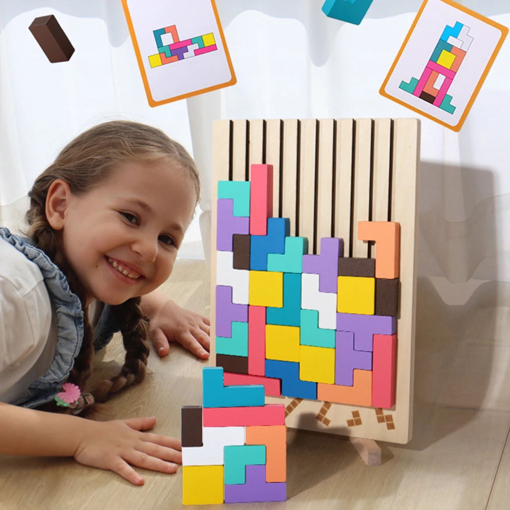 3D Houten Tetris-puzzel - Educ - Kids Education Level recensie en prijs